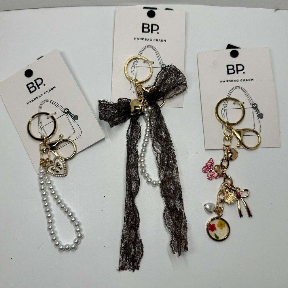 BP Nordstrom Bundle Lot 3 Different All New Decorative Bag Charm Keychains